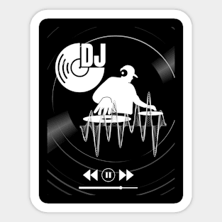 DJ Black&White Graphic Sticker